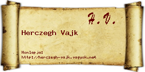 Herczegh Vajk névjegykártya